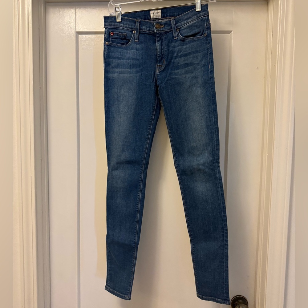 Hudson Nico Midrise Super Skinny Light Wash Jeans Size 26